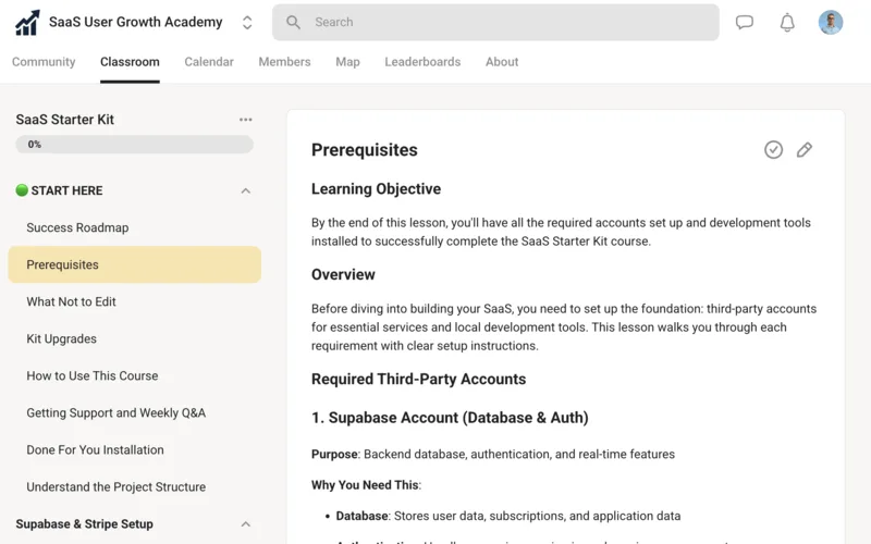 SaaS Starter Kit Course Platform